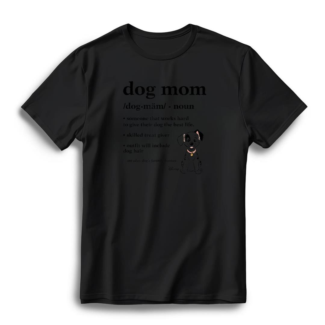 101 Dalmatians - Dog Mom Definition with Spot and "Favorite Human" T-Shirt - Black, S