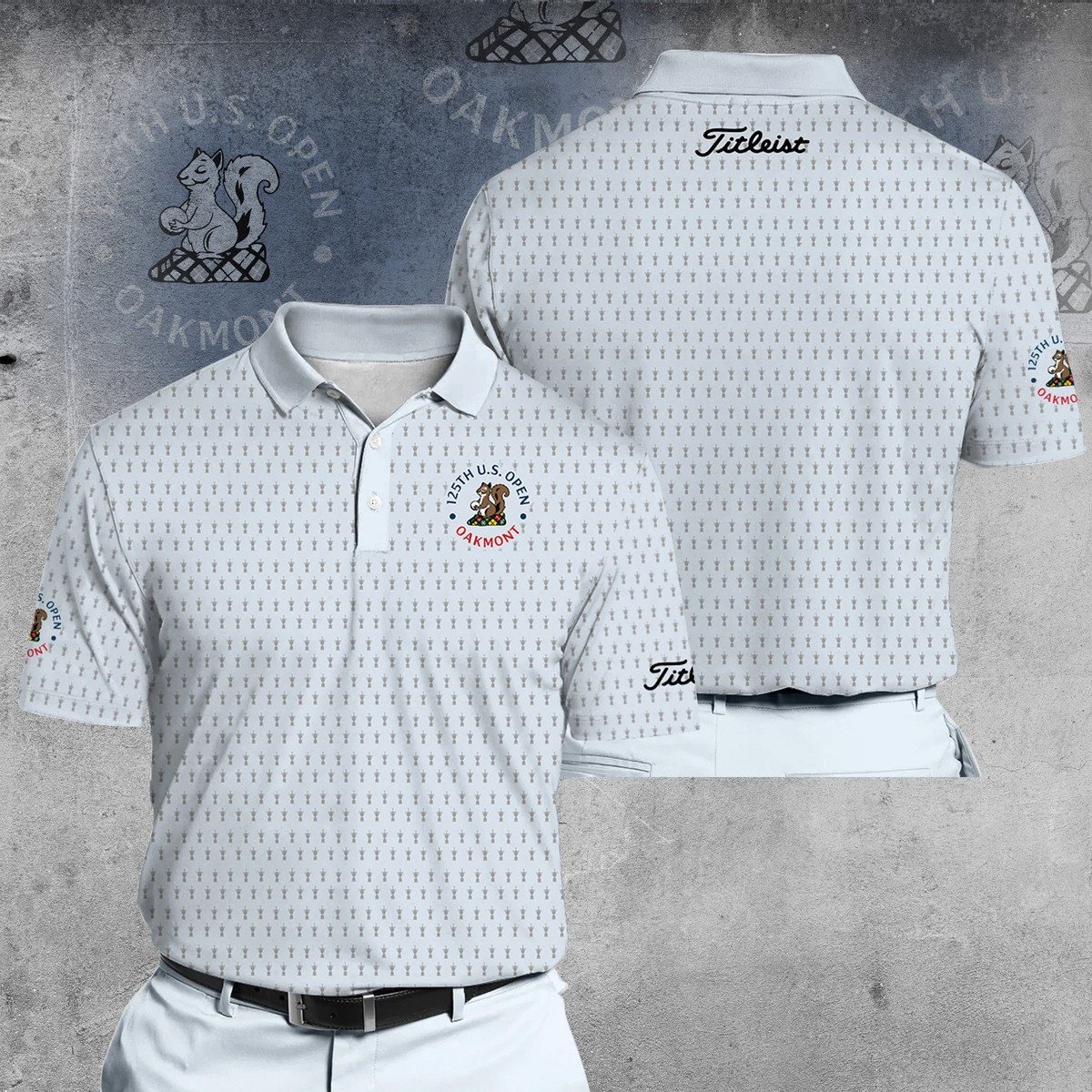 125th US Open Oakmont Light Blue V2 Men Polo Shirt US Open Merch Gifts For Golf Lovers - White, XL