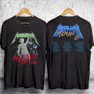 1988 Metallica And Justice For All Tour T-Shirt Gifts For Music Lovers