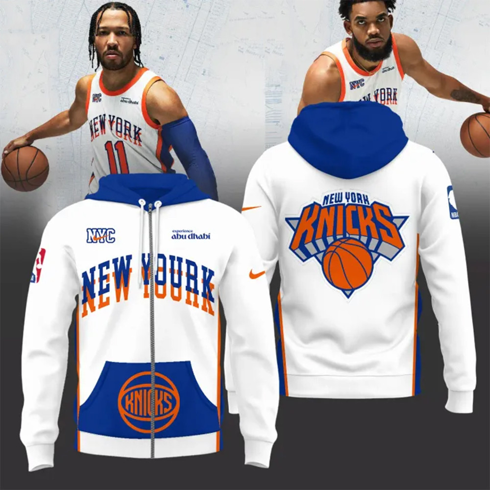 202425 New York Knicks Nike City Zip Hoodie Basketball Enthusiast Gifts
