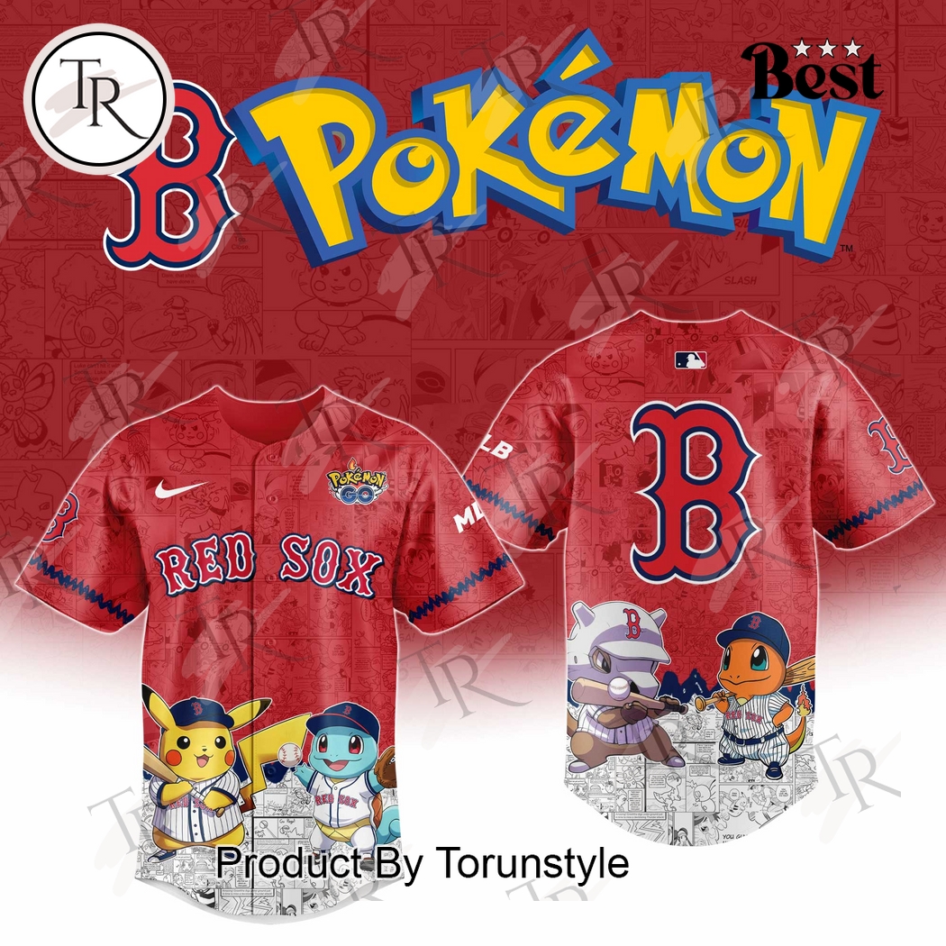 2025 Boston Red Sox Pokemon Go Special Edition Baseball Jersey