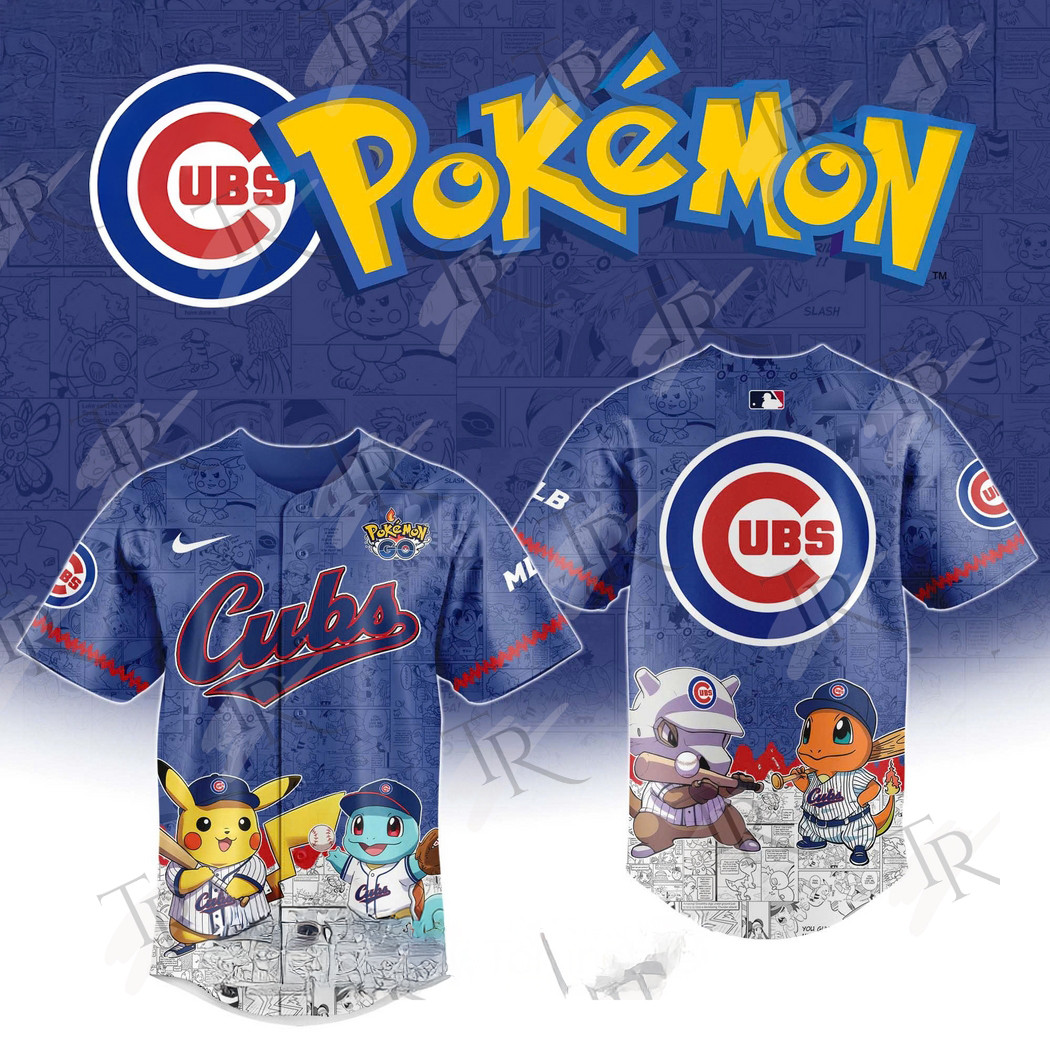 2025 Chicago Cubs Pokemon Go Special Edition Baseball Jersey Baseball Best Gifts