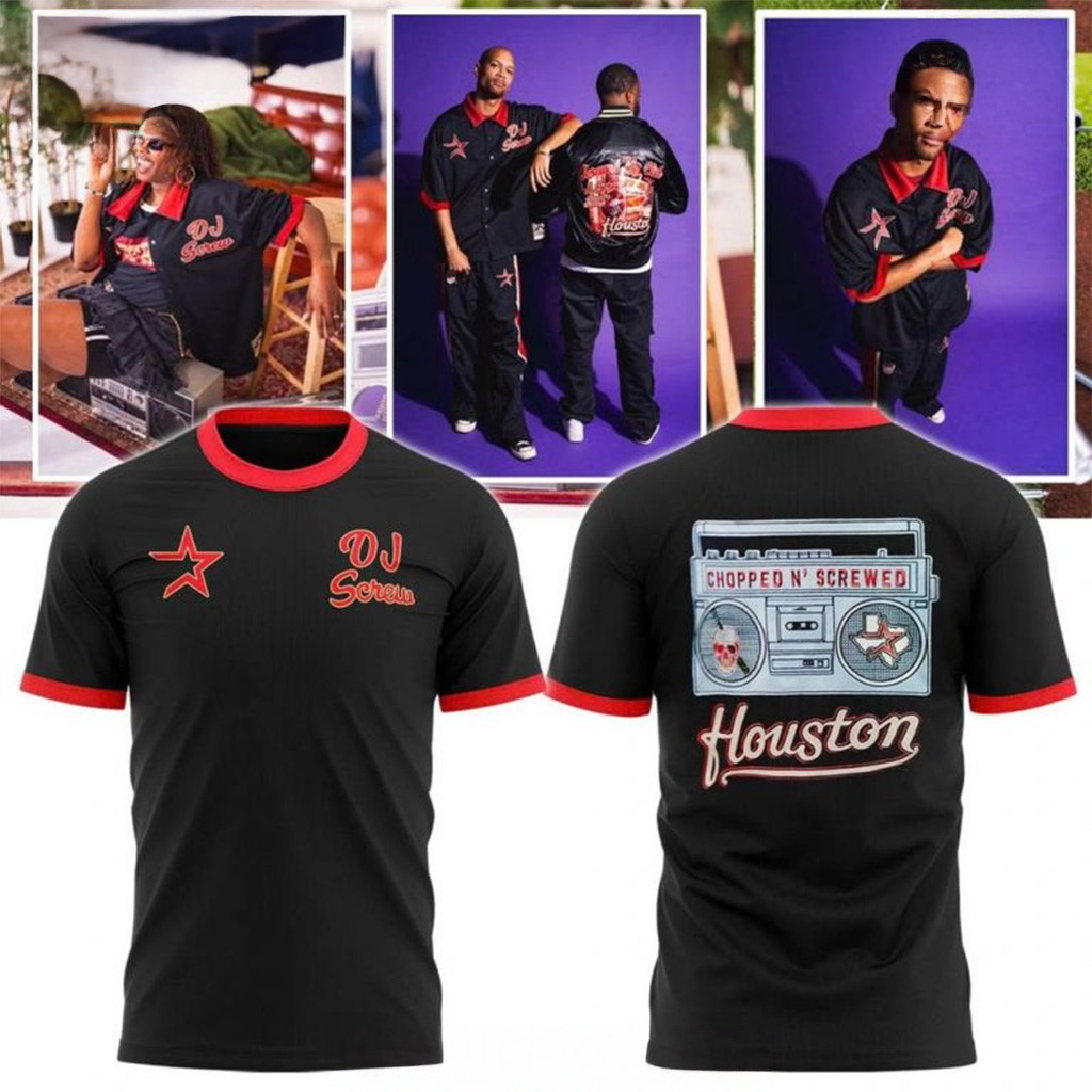 2025 Houston Astros Collab DJ Crew T-Shirt Houston Astros Merch Gifts For Baseball Fans