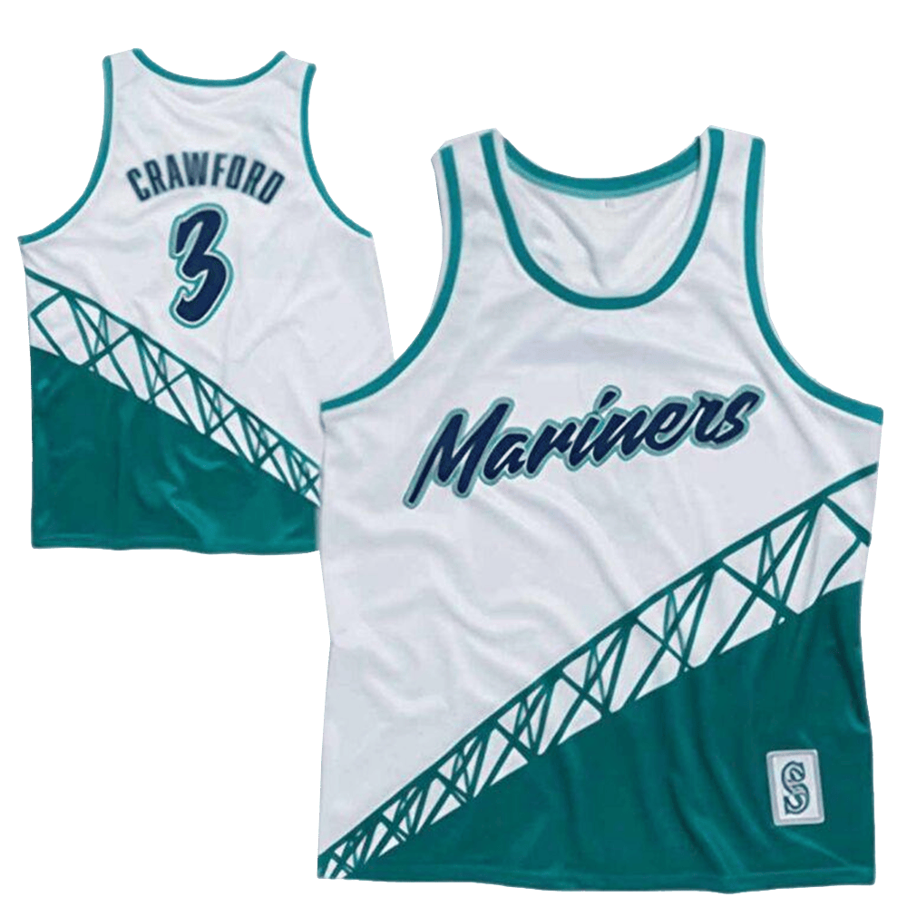 2025 Mariners JP Crawford Basketball Jersey Night Mariners Merch Top Father's Day Gifts
