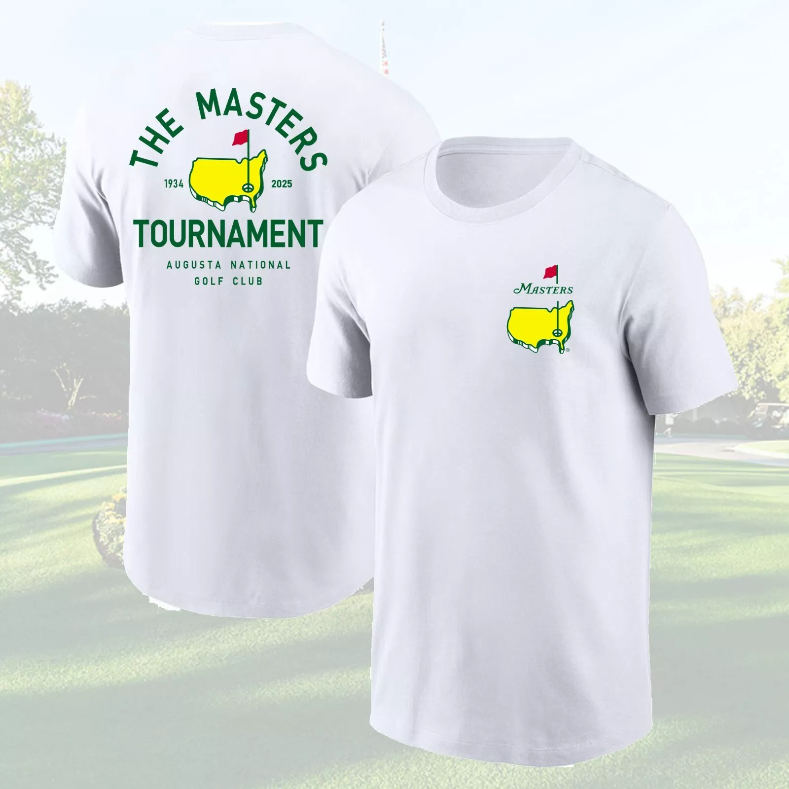 2025 Masters Golf Tournament Augusta National T-Shirt Cool Gifts For Golfers - White, 5XL