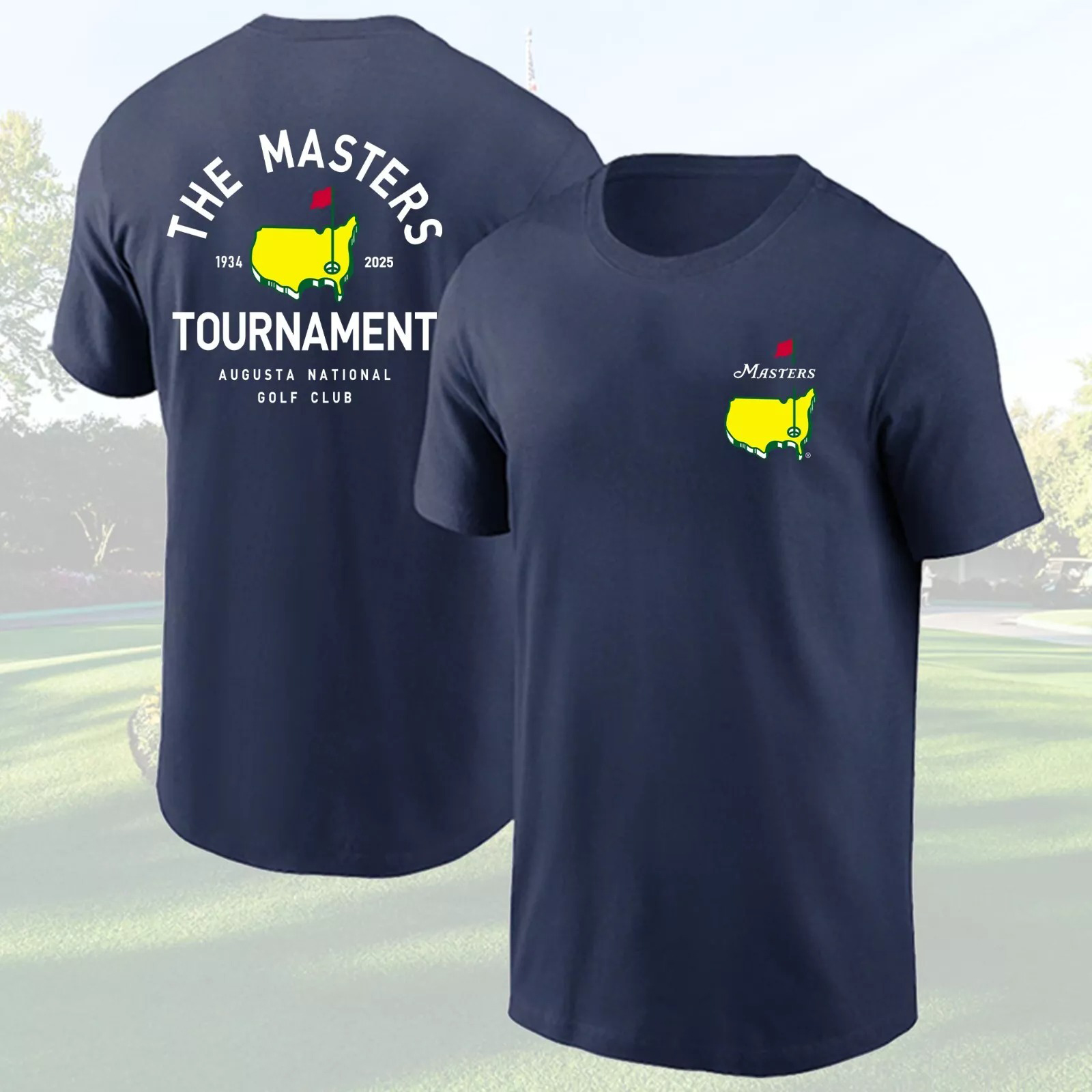 2025 Masters Golf Tournament Augusta National T-Shirt Gifts For Golfers - Navy, 3XL