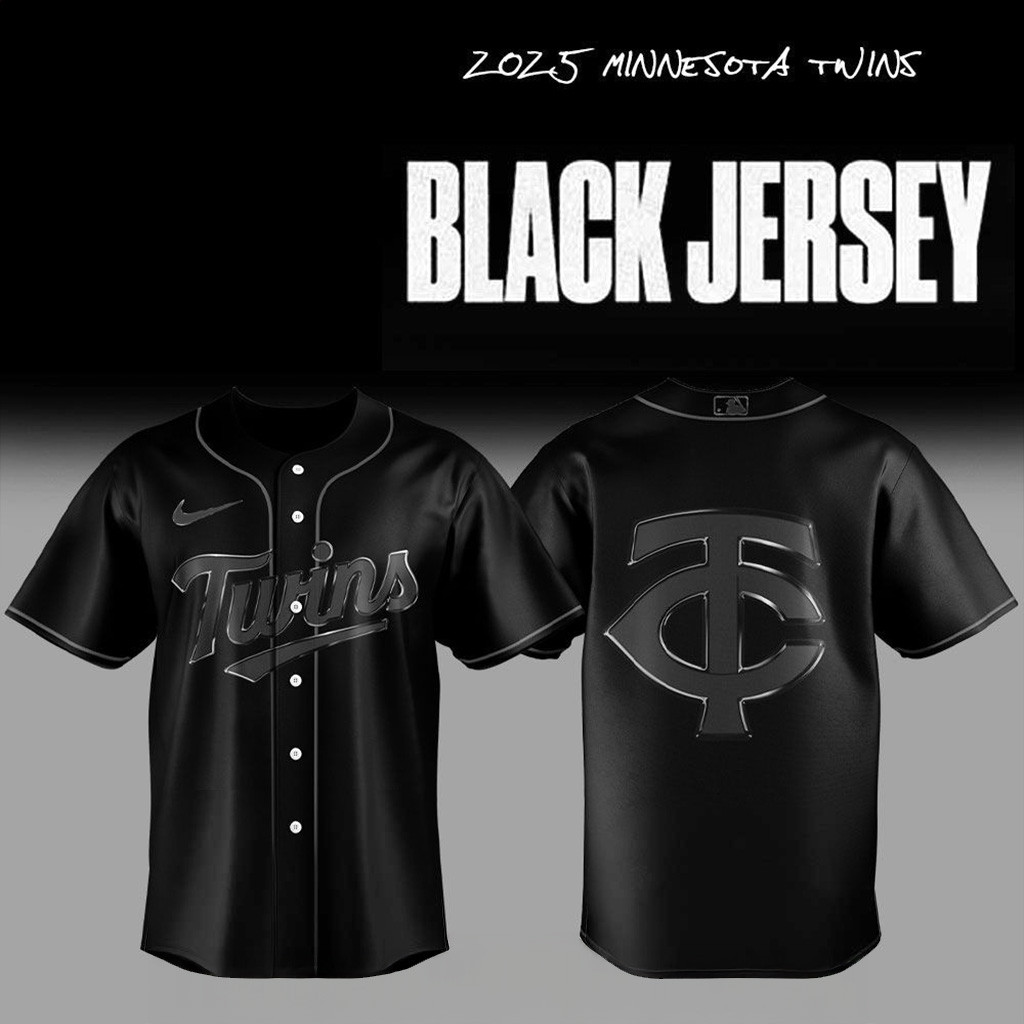 2025 Minnesota Twins Back In Black Jersey Minnesota Twins Merch Gifts For Baseball Fans