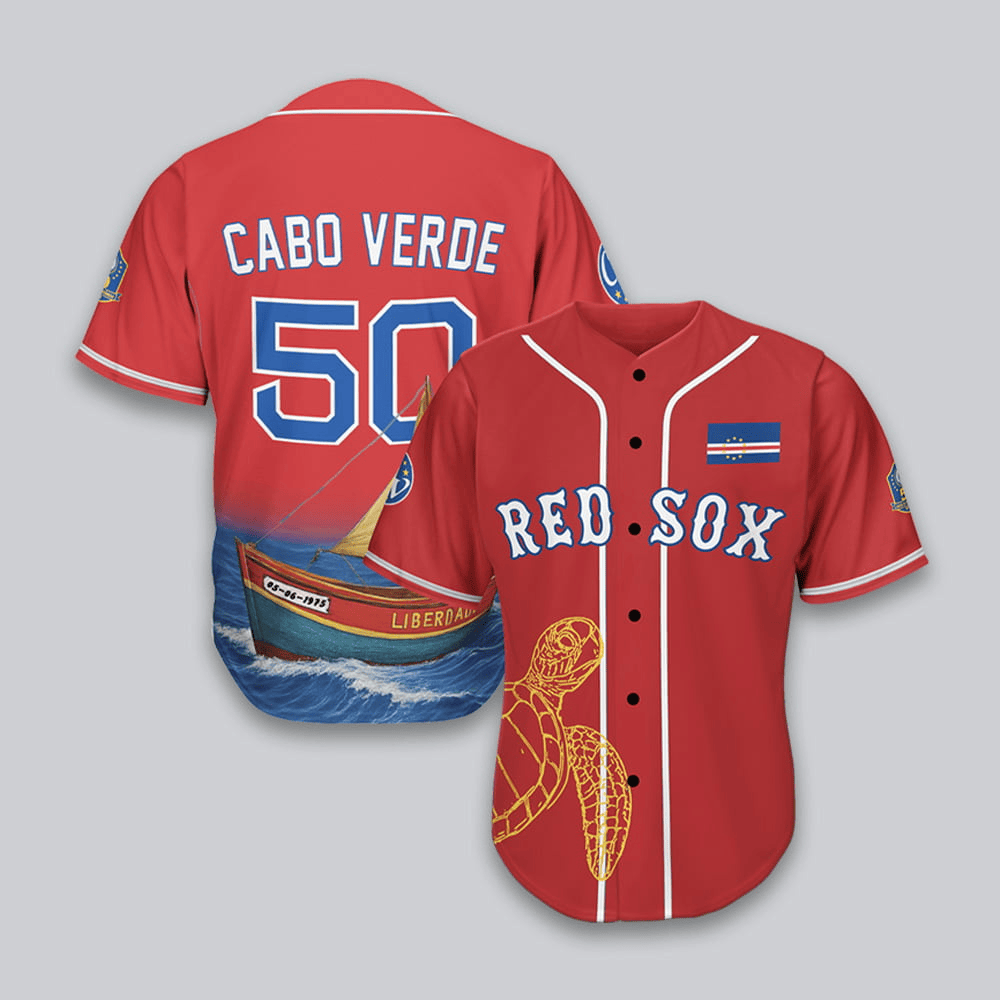 2025 Red Sox Cabo Verde Celebration Jersey Giveaway Boston Red Sox Merch Father's Day Gifts