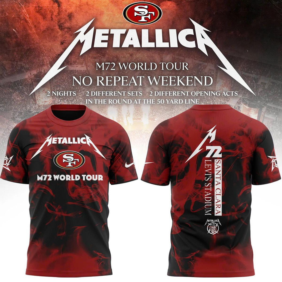 2025 San Francisco 49ers X M72 World Tour Tee A Musthave Collab Merch Gift For Fans