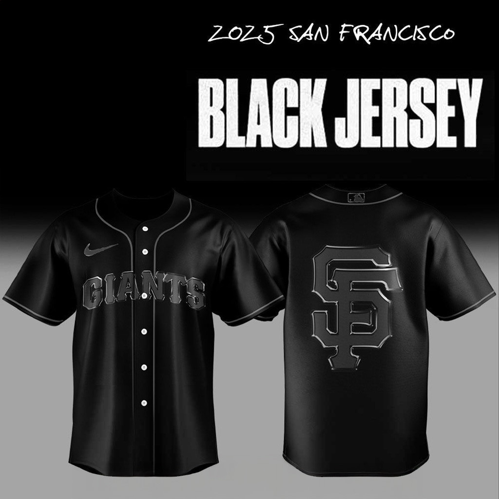 2025 San Francisco Giants Back In Black Jersey Giants Merch Presents For Fans
