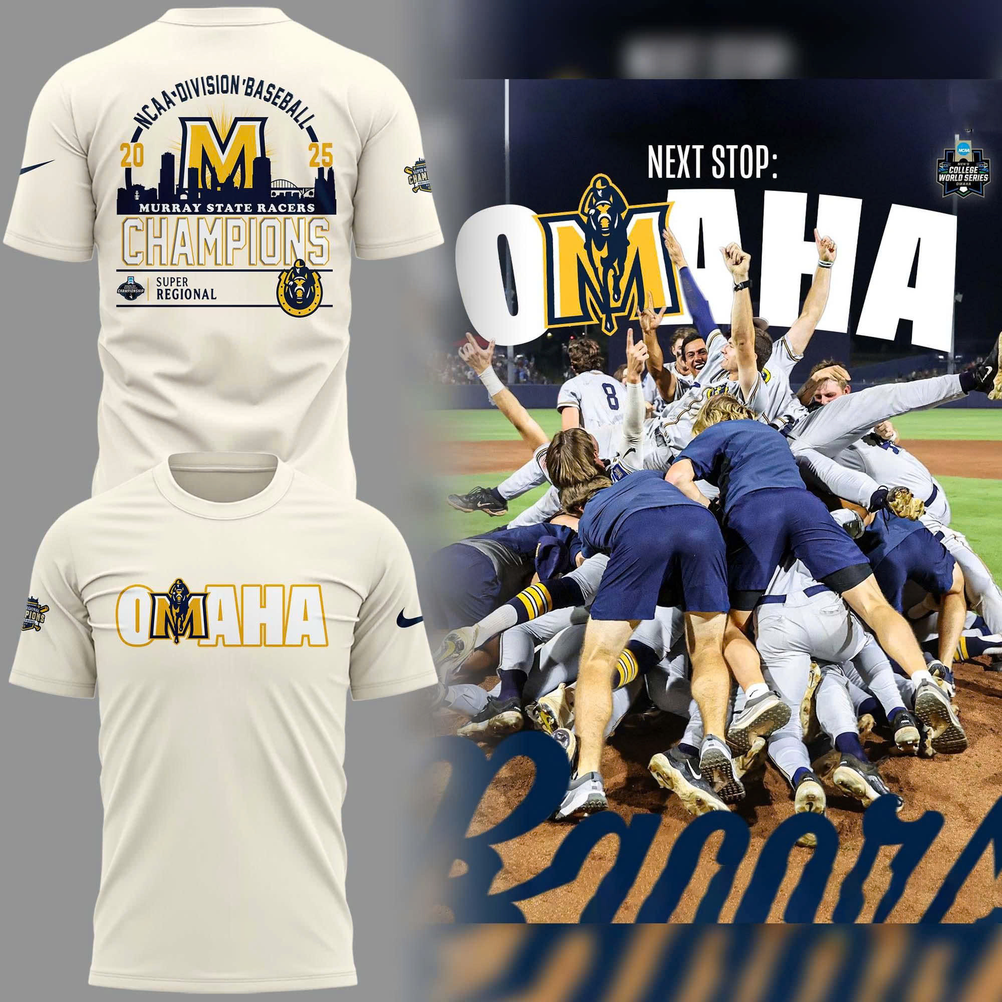 2025 Super Regional Champions Murray State Baseball Shirt Baseball Lover Gift Ideas