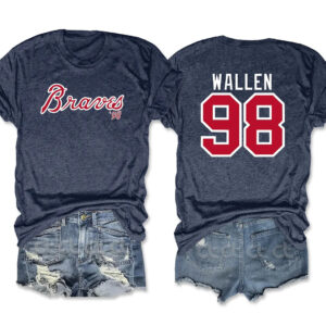 98 Braves Morgan Wallen T-Shirt Atlanta Braves Baseball Fan Morgan Wallen Merch Gifts