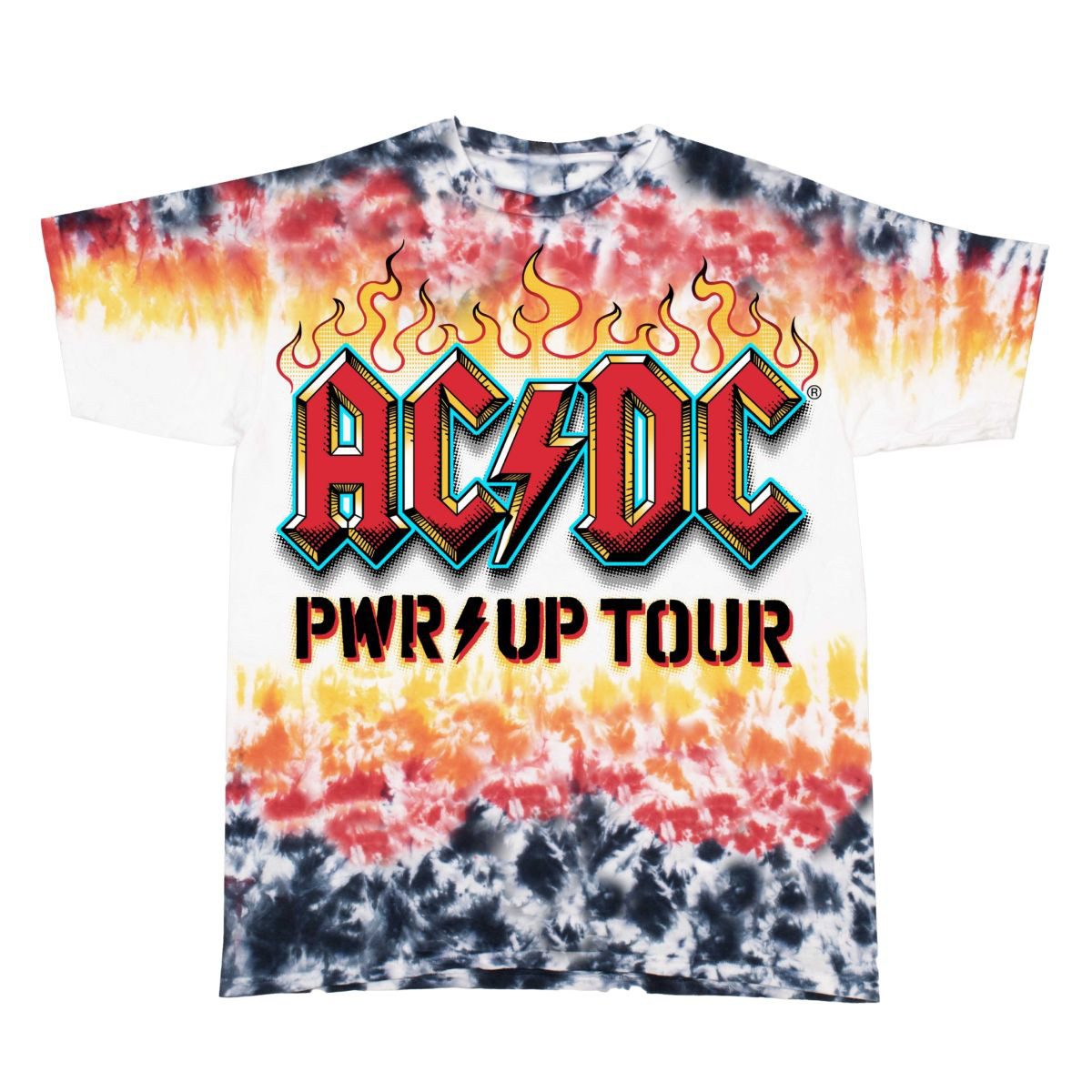ACDC PWR UP Tour Tie Dye T-Shirt Mother's Day Gifts For Grandma