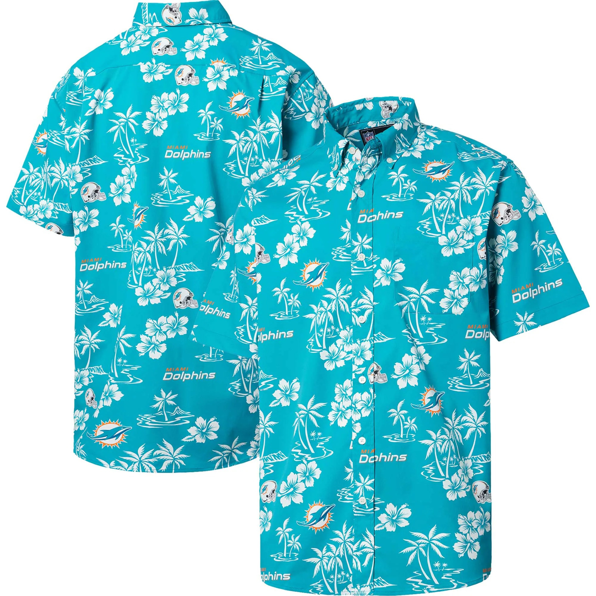 Aqua Miami Dolphins Kekai Hawaiian Shirt MLB Aloha Shirt Best Gifts For Dad