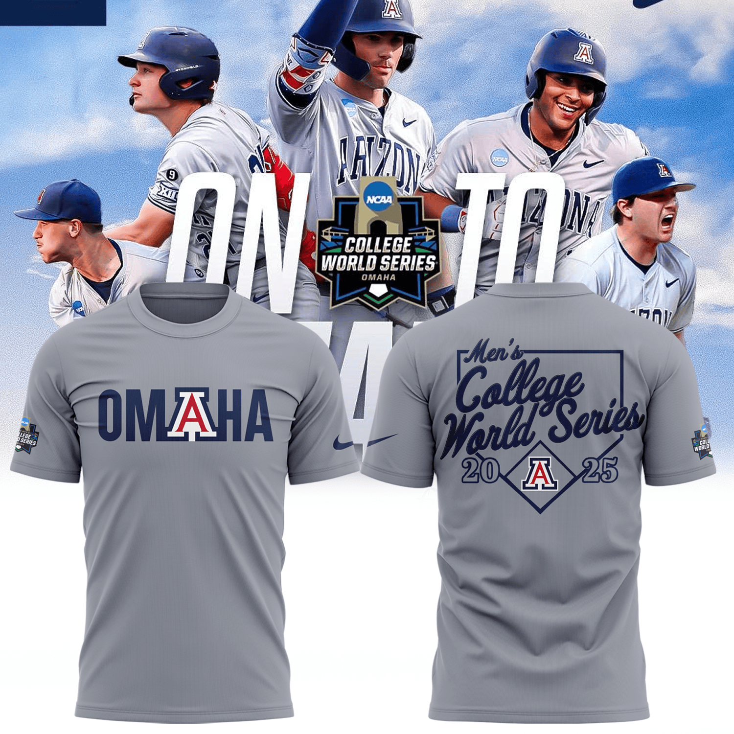Arizona Baseball Omaha College World Series Shirt 2025 Gifts For Baseball Fans