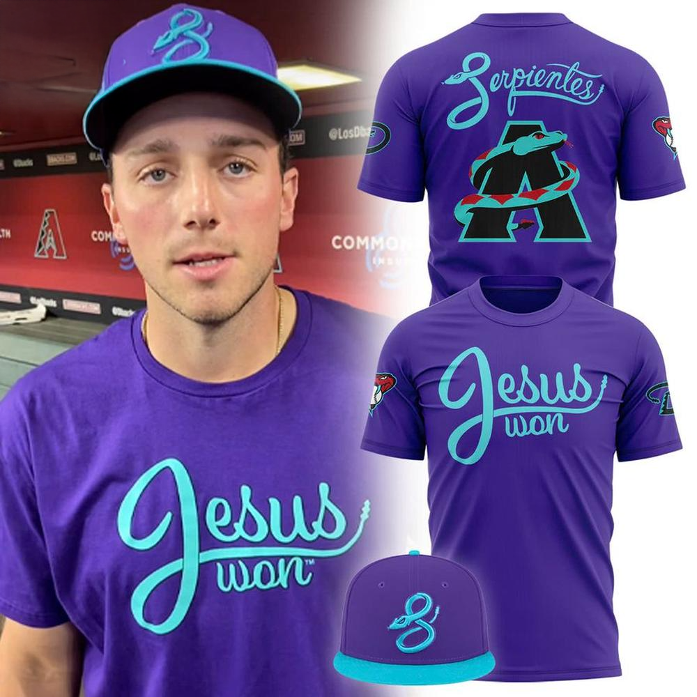 Arizona Diamondbacks Jesus Won T-Shirt Arizona Diamondbacks Merch Father's Day Gifts For Fans