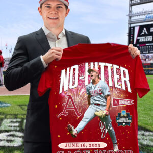 Arkansas June 16 2025 Gage Wood T-Shirt Gifts For Baseball Fans