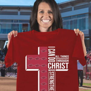 Arkansas Razorbacks Faith T-Shirt I Can Do All Things Through Christ Who Strengthens Me