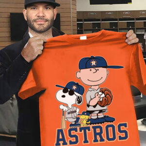 Astros Snoopy And Woodstock Houston Astros T-Shirt Gift Ideas For Baseball Lovers