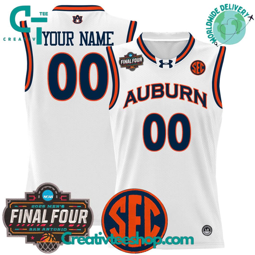 Auburn Tigers 2025 Final Four Personalized Basketball Jersey
