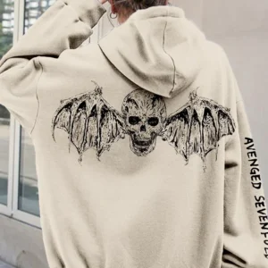Avenged Sevenfold Merch Avenged Sevenfold Wings Skull Hoodie A7X Merch Mother's Day Gifts