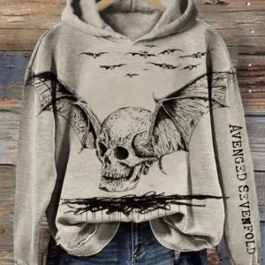 Avenged Sevenfold Merch Wings Skull Avenged Sevenfold Hoodie Mother's Day Gifts 2025
