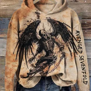 Avenged Sevenfold Merch Wings Skull Hoodie A7X Merch Awesome Mother's Day Gifts