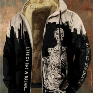 Avenged Sevenfold Skull Zip Hoodie Avenged Sevenfold Merch A7Z Merch Gifts For Music Lovers