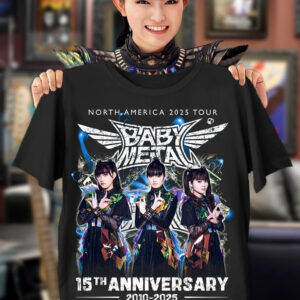 Babymetal North America Tour 2025 Merch T-Shirt 15Th Anniversary Thank You For The Memories