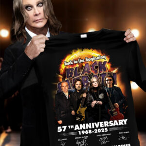 Black Sabbath 57Th Anniversary 1968 2025 Shirt Thank You For The Memories Fan Gifts