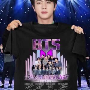 BTS 12Nd Anniversary 2025 T-Shirt Thank You For The Memories Signature Gifts For BTS Fans