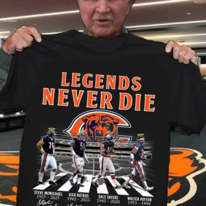 Chicago Bears Legends Never Die T-Shirt Signature Thank You For The Memories Fan Gifts