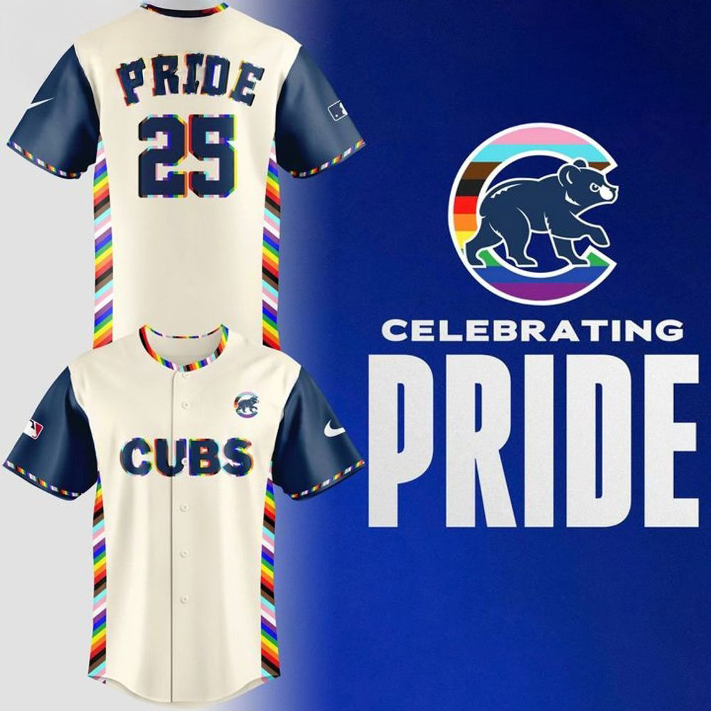 Chicago Cubs MLB Pride Night 2025 Baseball Jersey Chicago Cubs Merch Gifts For Gays