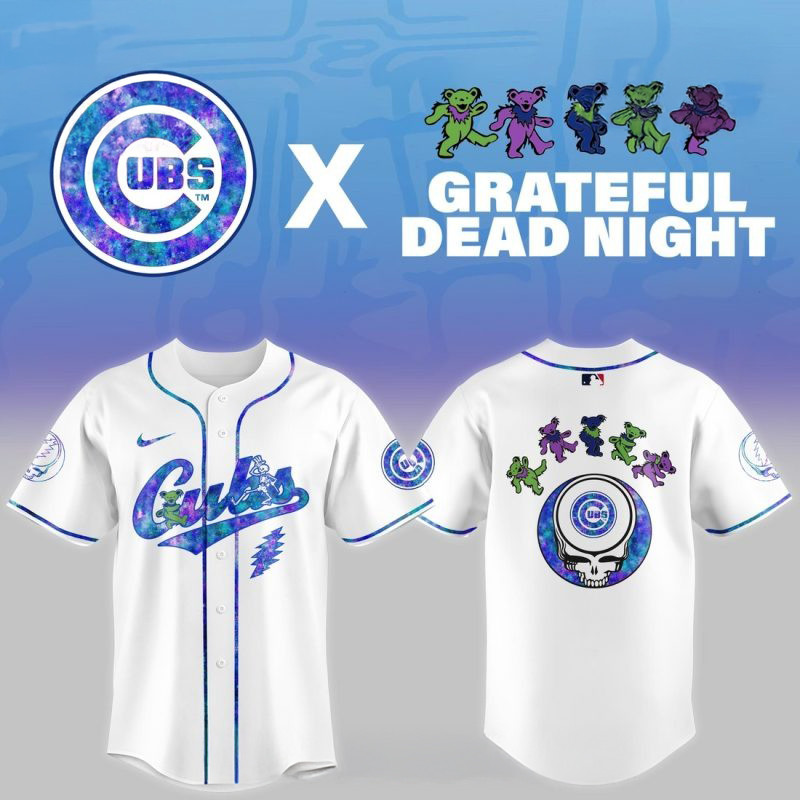 Chicago Cubs X Grateful Dead Night Game 2025 Baseball Jersey