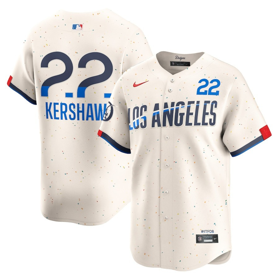 Clayton Kershaw Jersey MLB Los Angeles Dodgers City Connect Player Jersey Uniforms Merch