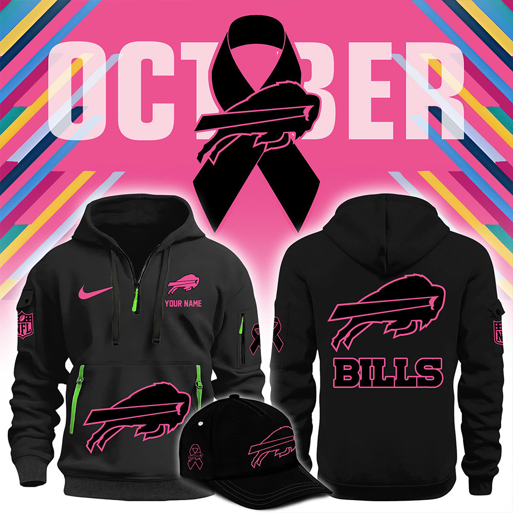 Custom Buffalo Bills Quarter Zip Hoodie Presents For Football Lovers