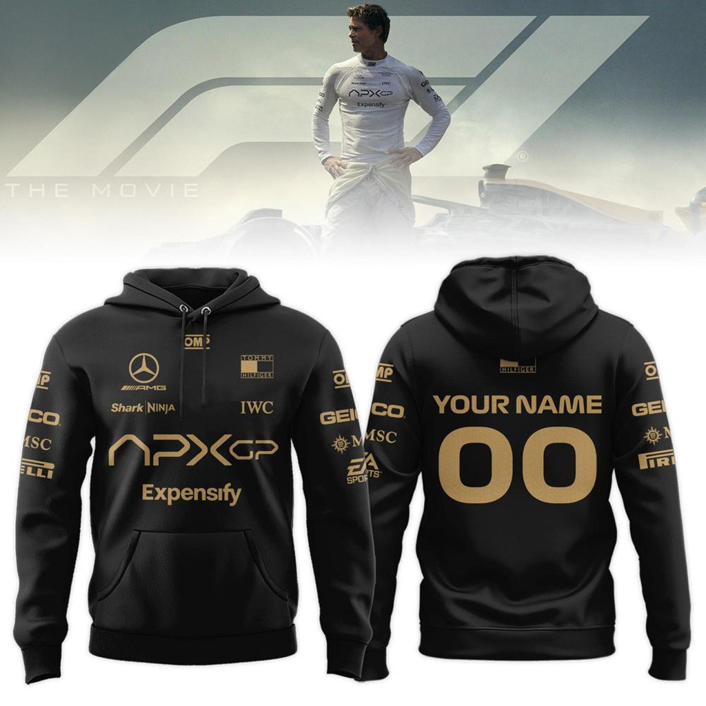 Custom F1 The Movie APXGP Hoodie Brad Pitt 2025 Merch Gifts For Boyfriend