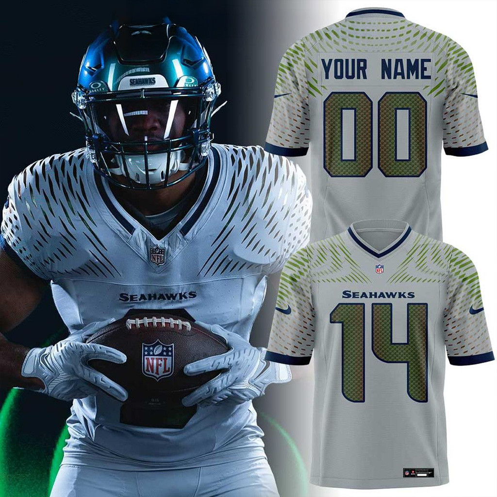 Custom Seattle Seahawks Football Jersey Seattle Seahawks Merch Gifts For Football Fan