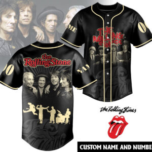 Custom The Rolling Stones Rock Band Music Baseball Jersey Gifts For Fans