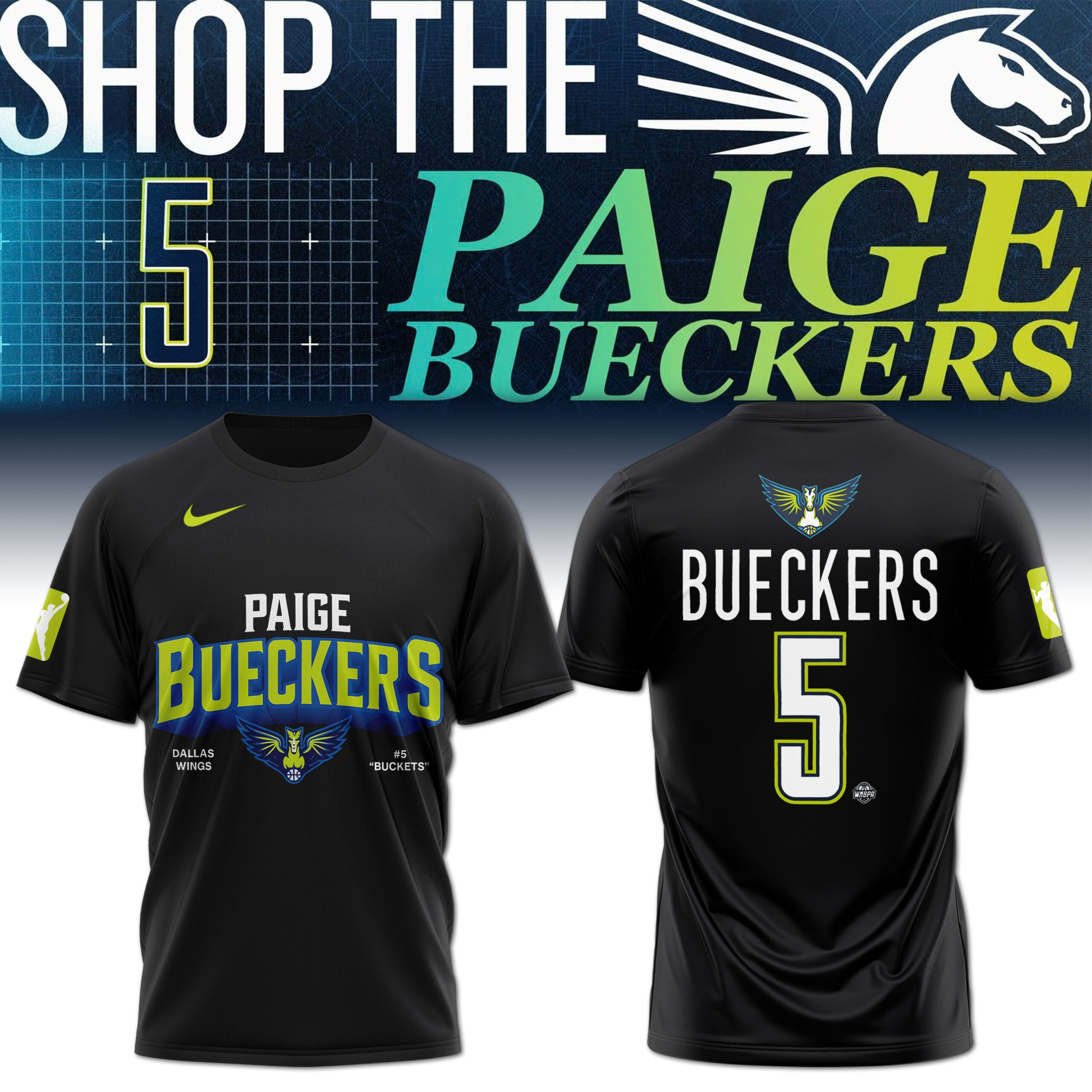 Dallas Wings Paige Bueckers Series 2025 WNBA T-Shirt #5 Buckets Fan Merch Apparel