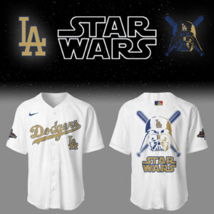 Dodgers Baseball Dodgers x Star Wars 2025 Gold Jersey Gift Ideas For Baseball Players - 3XL