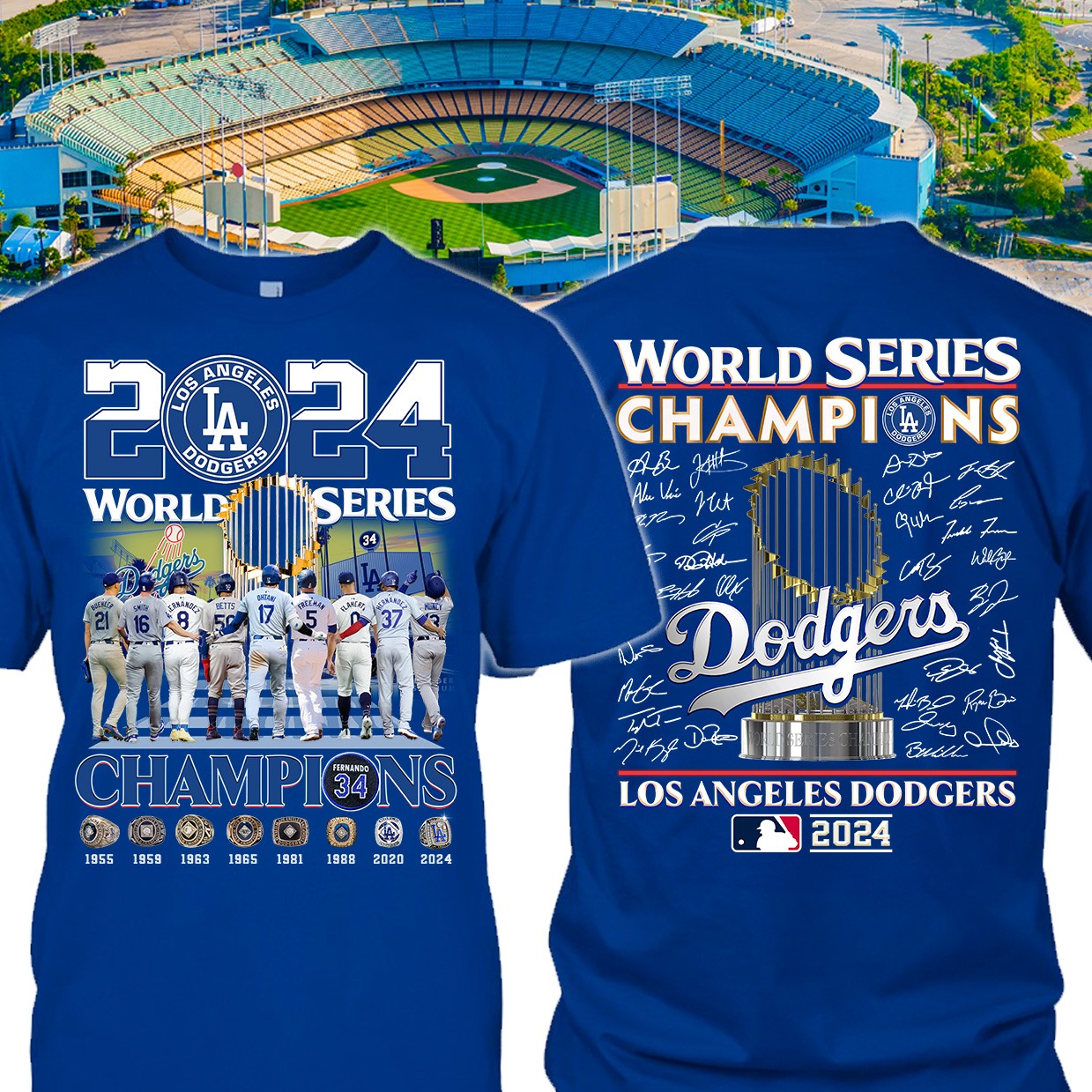 Dodgers Championship Shirt Los Angeles Dodgers World Series T-Shirt Gifts For Baseball Fans