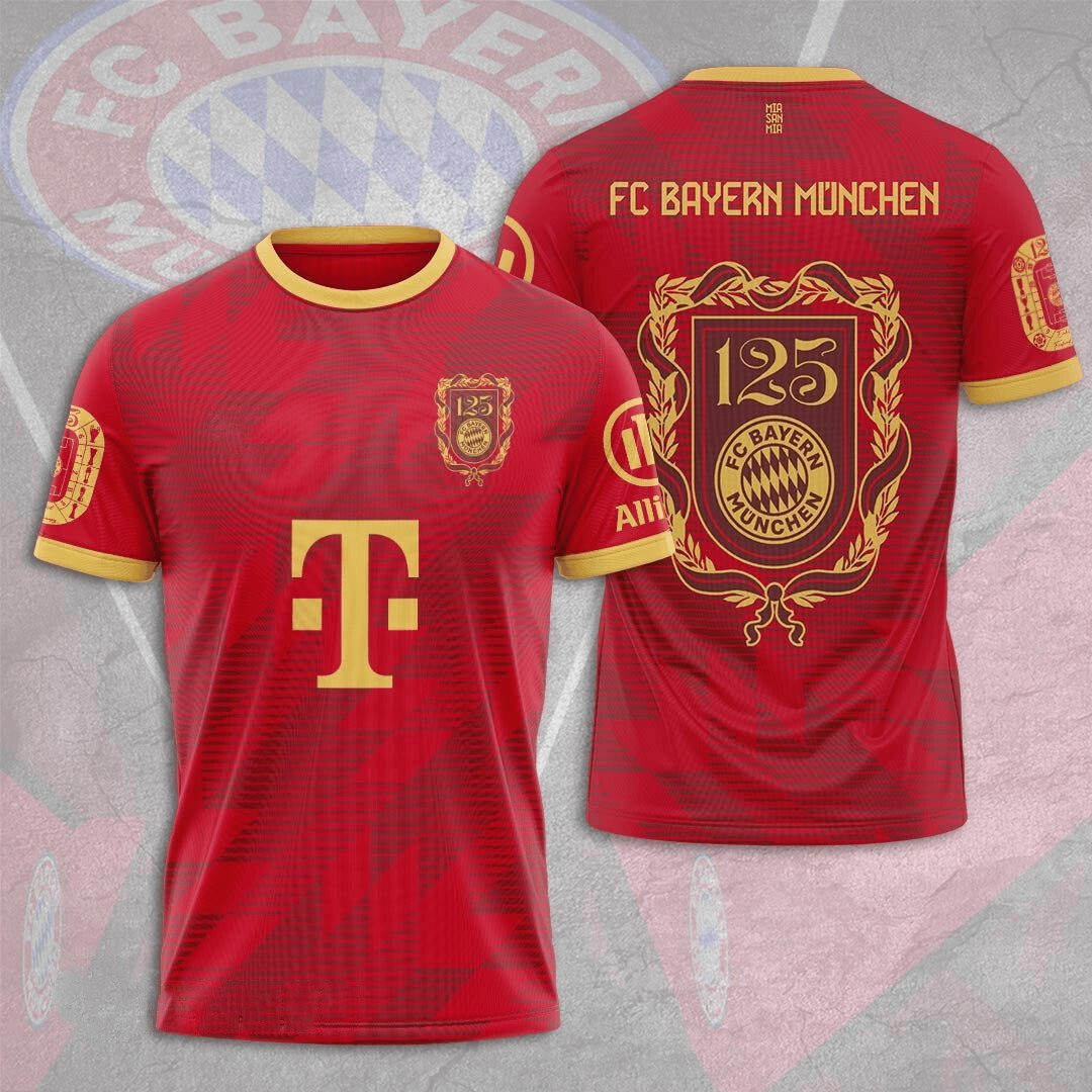 FC Bayern Munchen 125 Football T-Shirt Football Fan Gift Ideas