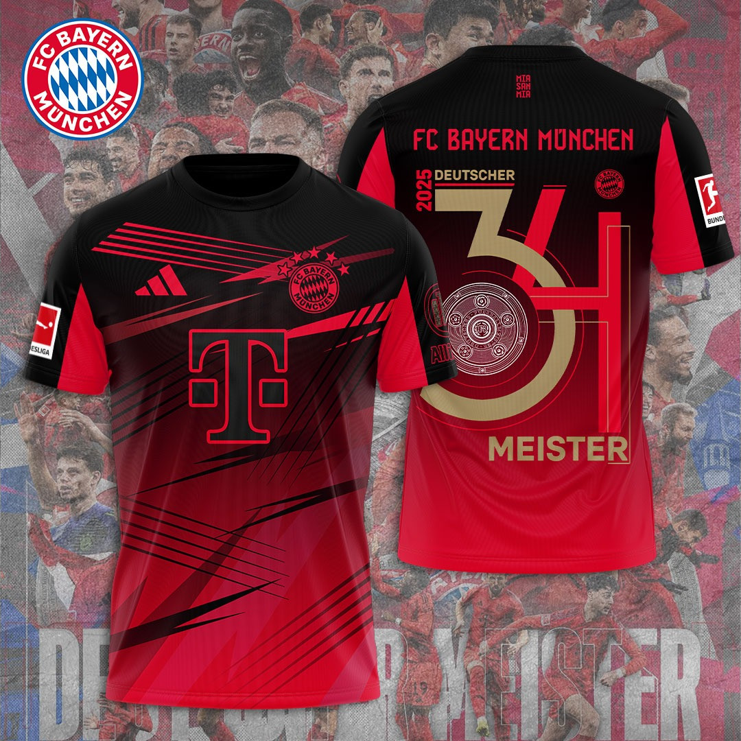 FC Bayern Munchen Deutscher 2025 T-Shirt Unique Gifts For Football Lovers