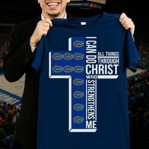 Floral Gators Faith Shirt I Can Do All Things Through Christ Who Strengthens Me Fan Gifts