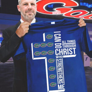 Florida Gators I Can Do All Things Through Christ T-Shirt Florida Gators Merch Football Fan Gifts