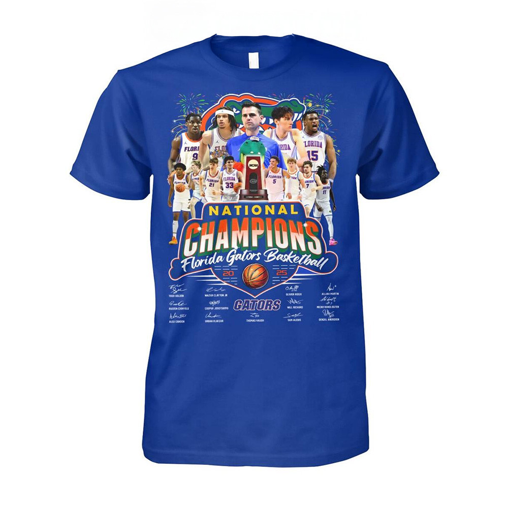 Florida Gators Men's Basketball National Champions 2025 T-Shirt Good Fathers Day Gifts