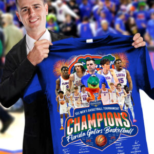 Florida Gators Men's Basketball SEC Champions Shirt 2025 Florida Gators Championship Tee