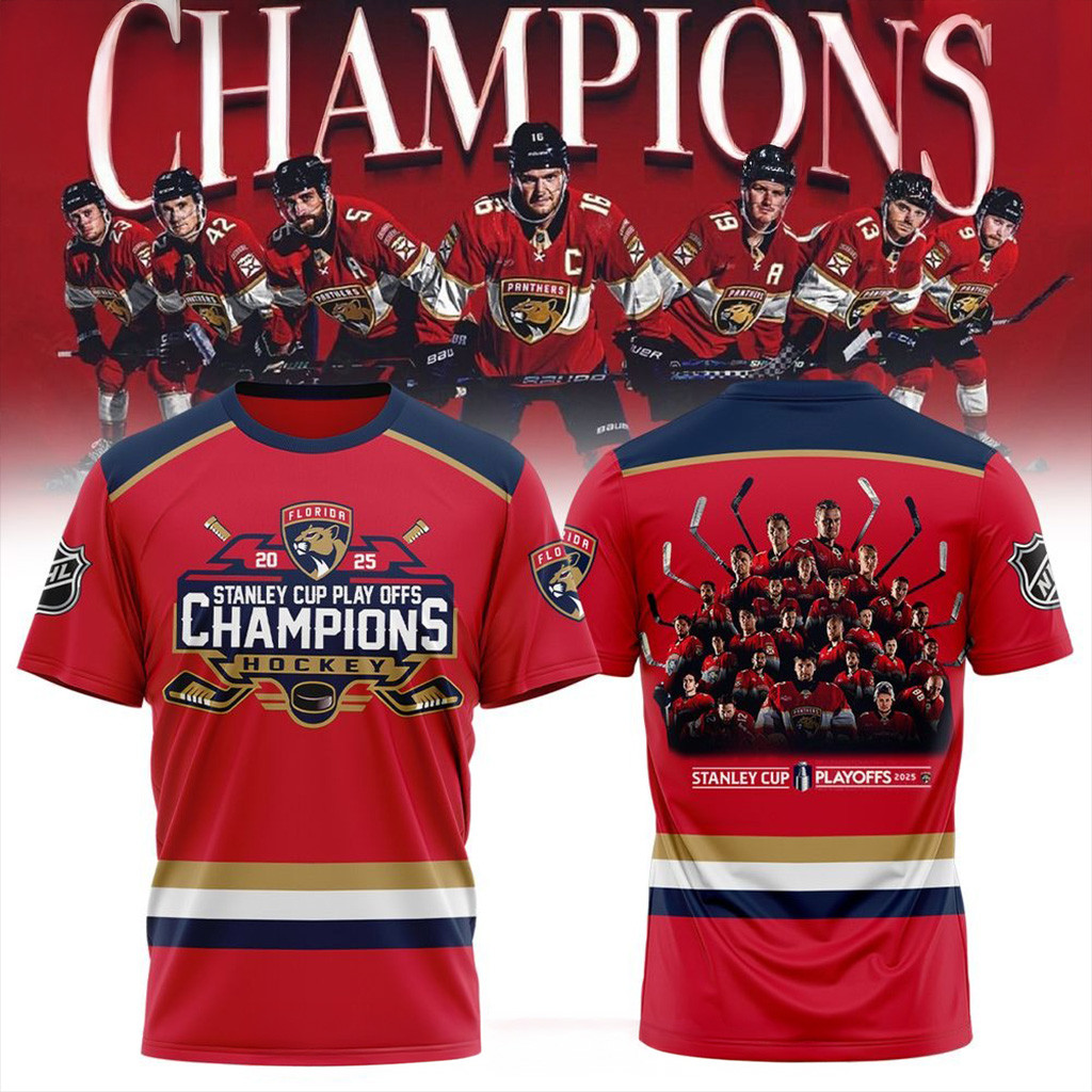 Florida Panthers Back To Back Champions Stanley Cup Shirt 2025 Florida Panthers Merch