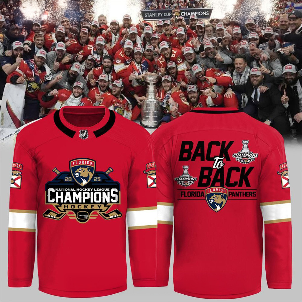 Florida Panthers National Hockey League Champions Hockey Jersey 2025 Gifts For Hockey Fan